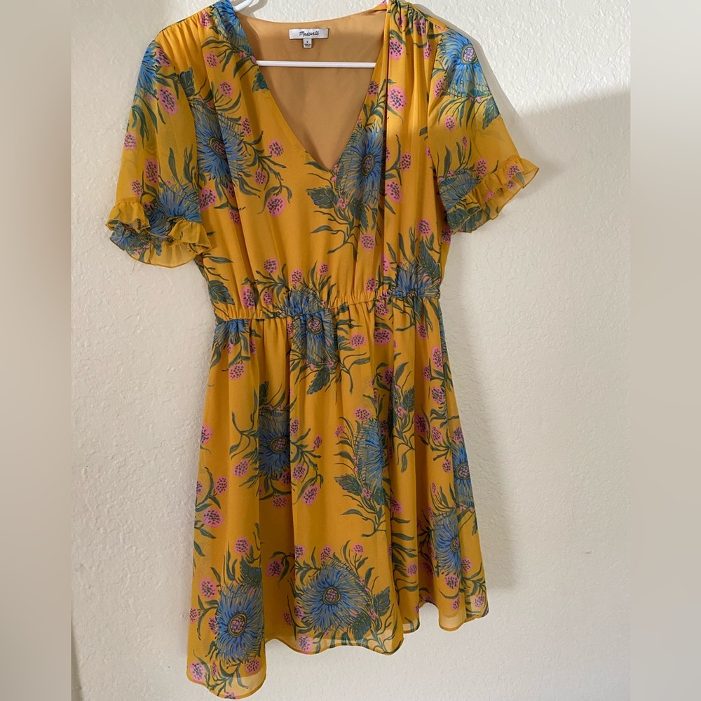 Madewell wrap dress double layered